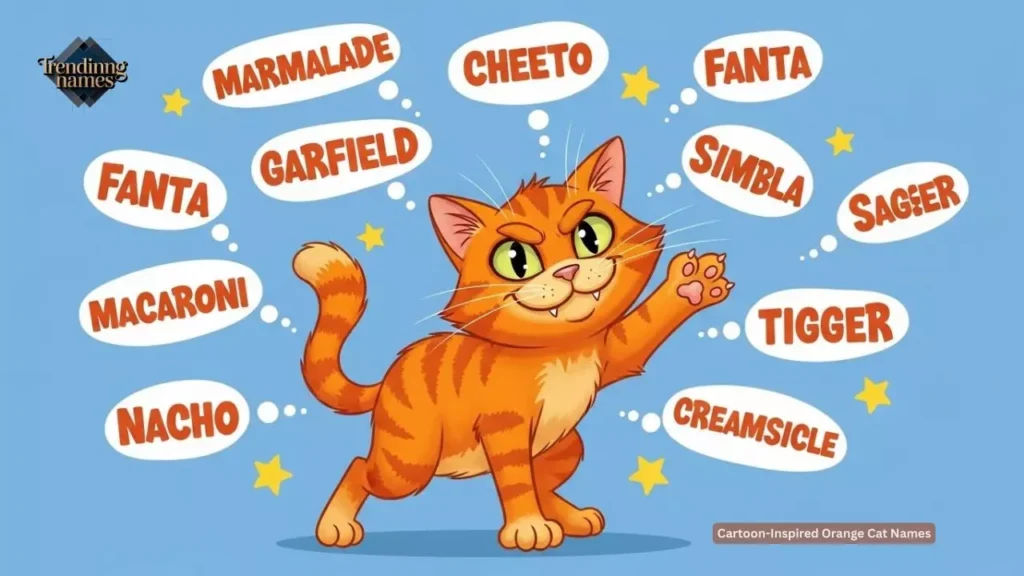 Cartoon-Inspired Orange Cat Names