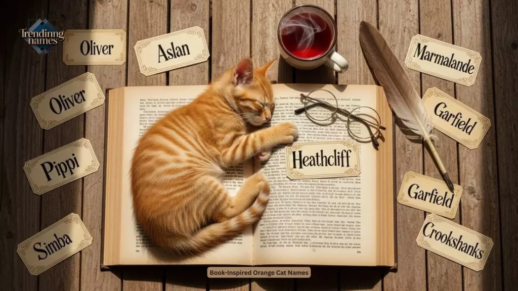 Book-Inspired Orange Cat Names