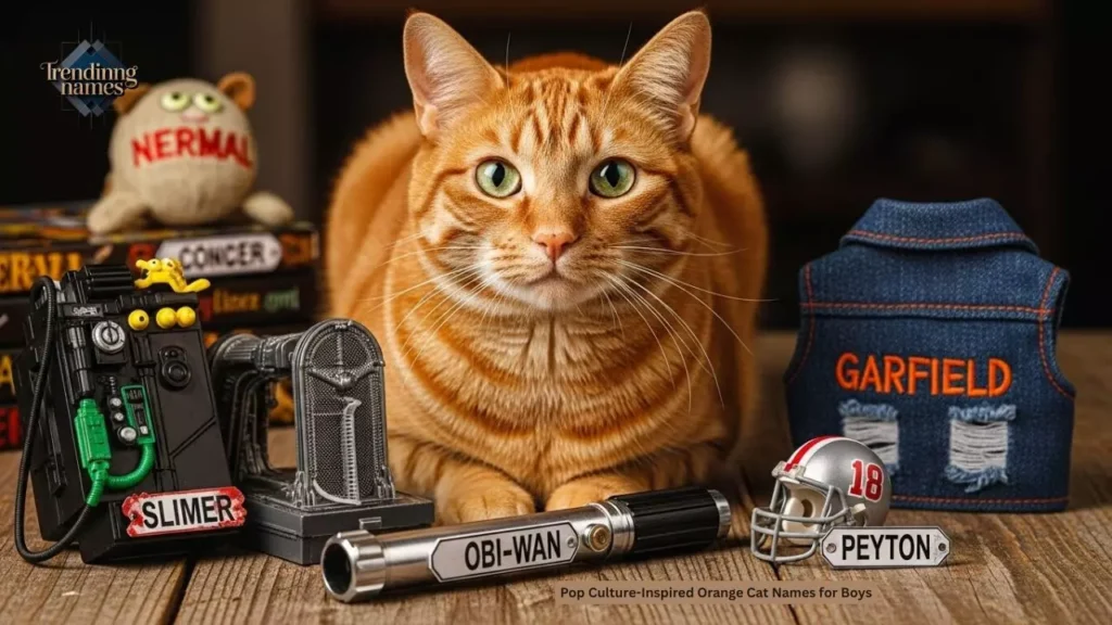Pop Culture-Inspired Orange Cat Names for Boys