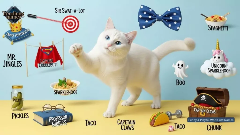 Funny & Playful White Cat Names