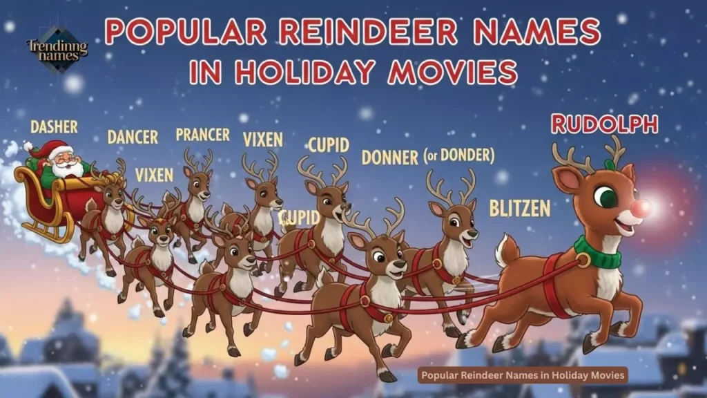 Popular Reindeer Names in Holiday Movies