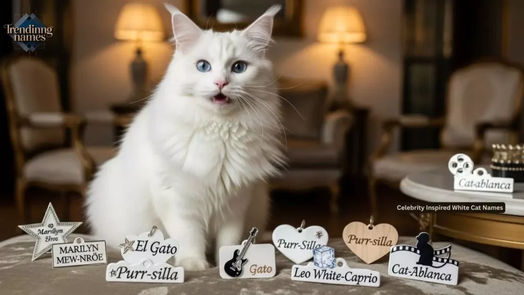Celebrity Inspired White Cat Names
