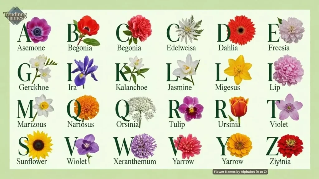 Flower Names by Alphabet (A to Z)