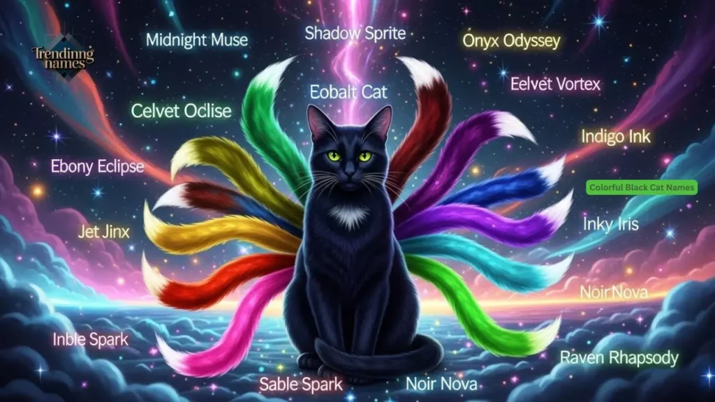Colorful Black Cat Names
