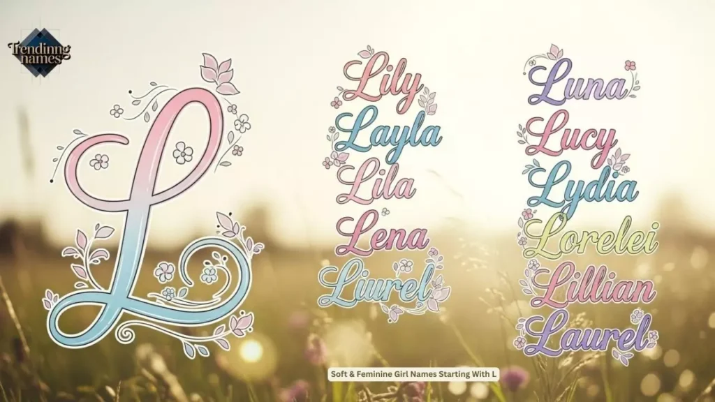 Soft & Feminine Girl Names Starting With L