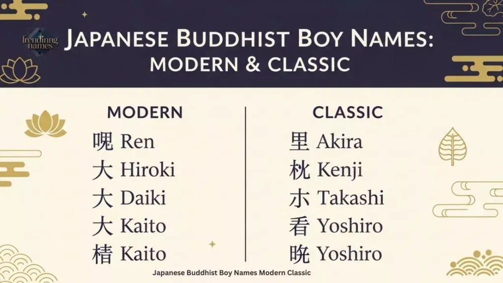 Japanese Buddhist Boy Names Modern Classic
