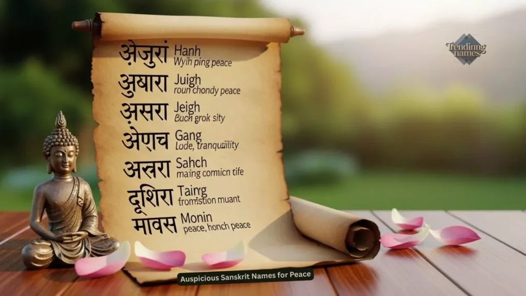 Auspicious Sanskrit Names for Peace
